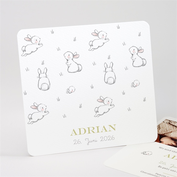 Geburtskarte Hasen Party ref.N311227
