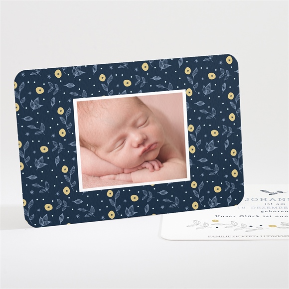 Geburtskarte Blumenranken ref.N111231