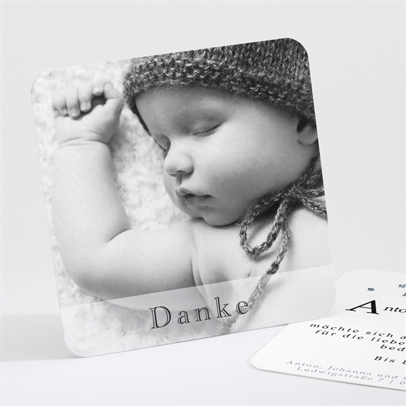 Dankeskarte Geburt Kleiner Pinguin ref.N30173