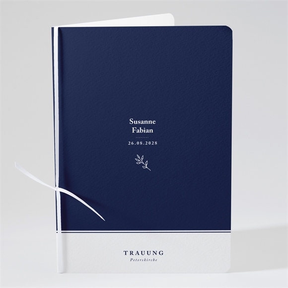 Kirchenheft Hochzeit Schick in Blau ref.N49181