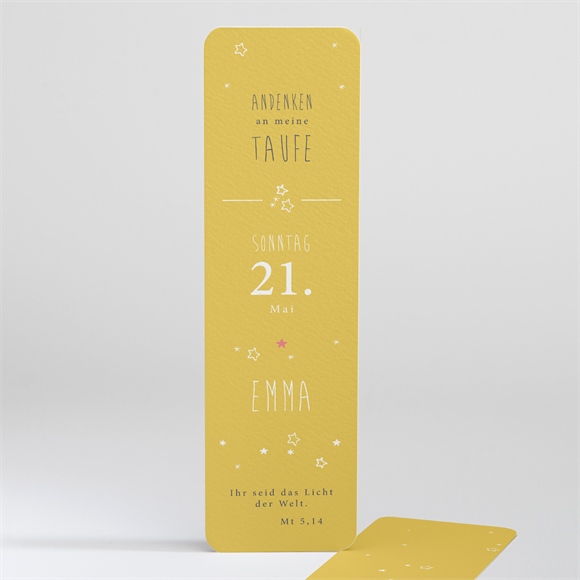 Andenken Taufe Unser Star gelb ref.N20141