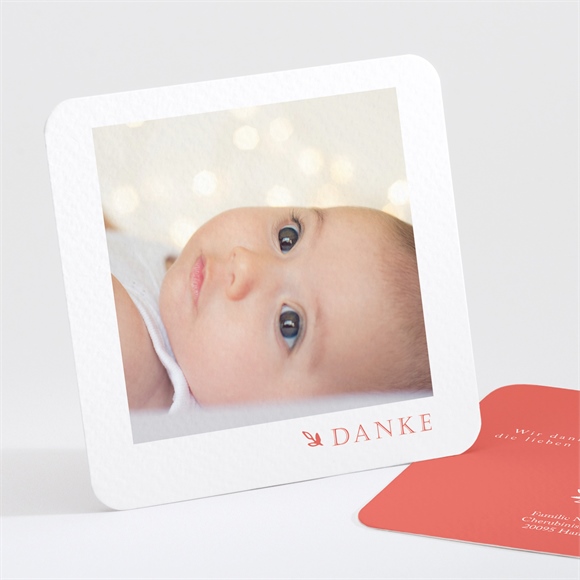 Dankeskarte Geburt Goldene Blätter ref.N30196