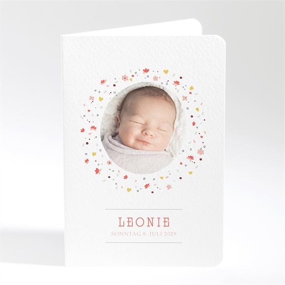 Menükarte Taufe Blühendes Glück ref.N401822