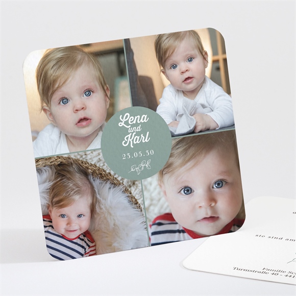 Geburtskarte Fröhliches Mosaik ref.N301254