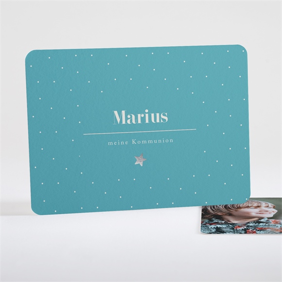 Einladung Kommunion Silberner Stern ref.N18123