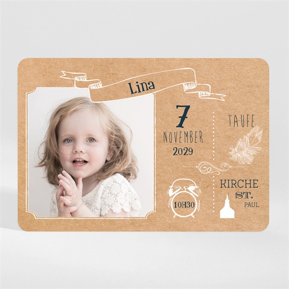 Einladung Taufe Piktogramme - Magnet ref.N11070