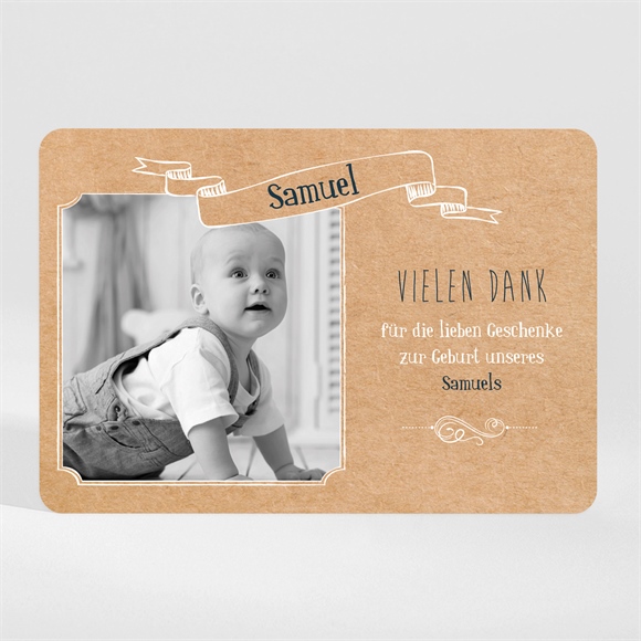 Dankeskarte Geburt Wir präsentieren stolz ref.N11069