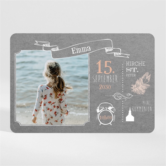 Einladung Kommunion Kommunionssymbole ref.N11075