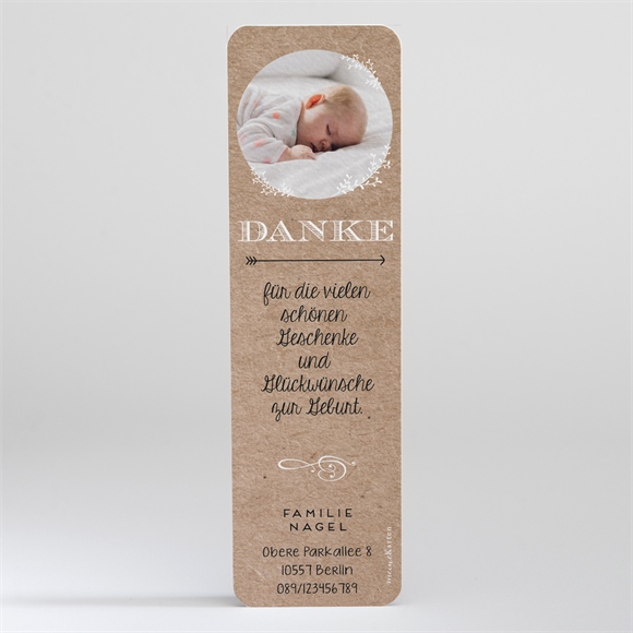 Dankeskarte Geburt Kraft & Co ref.N200332