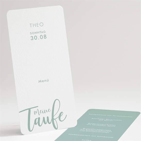 Menükarte Taufe Silbernes Kreuz ref.N221111