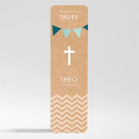 Andenken Taufe Blaue Girlande - Magnet ref.N200367