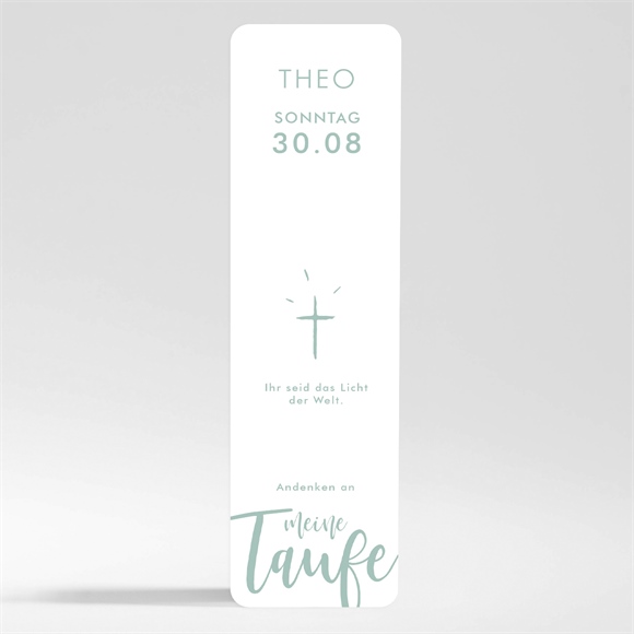Andenken Taufe Silbernes Kreuz - Magnet ref.N200368