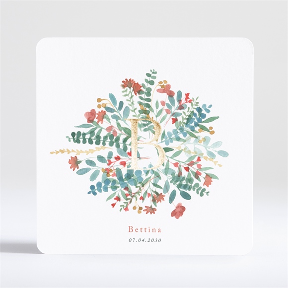 Geburtskarte Blumenstrauß - Gold ref.N351210