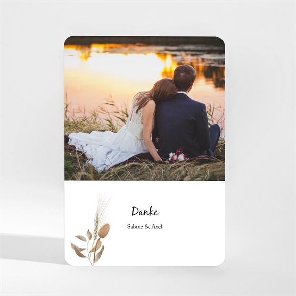 Dankeskarte Hochzeit Herbstkranz - Magnet ref.N21062