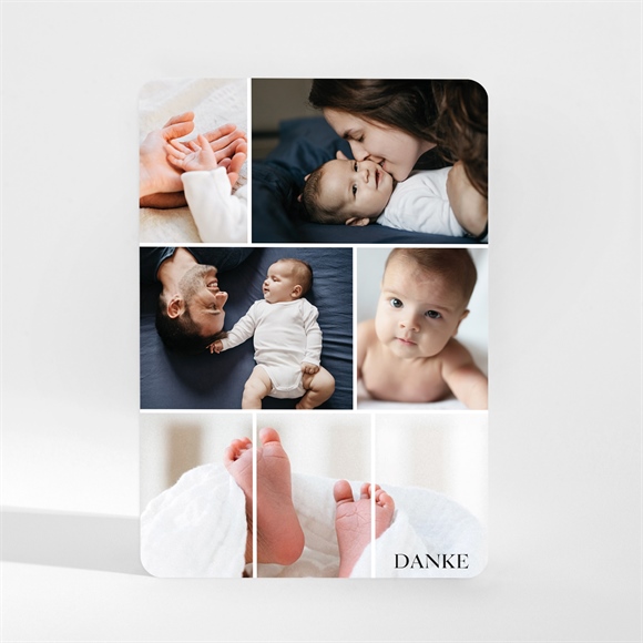 Dankeskarte Geburt Momentaufnahme ref.N210111