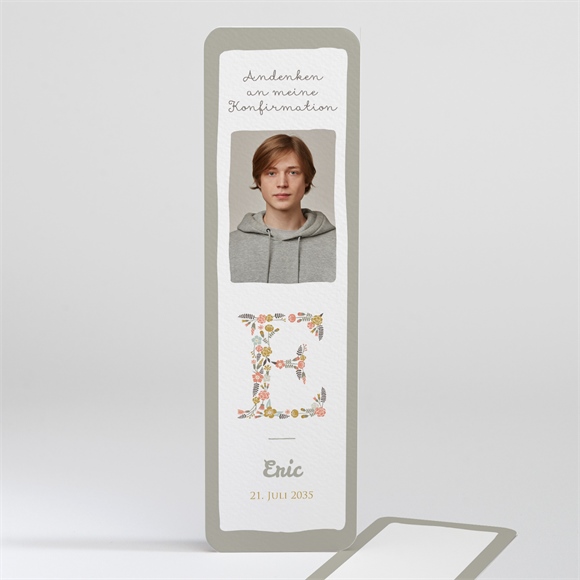 Andenken Konfirmation Blumige Initiale ref.N201310