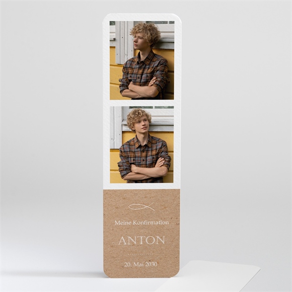 Andenken Konfirmation Fotocollage Kraftpapier ref.N201312