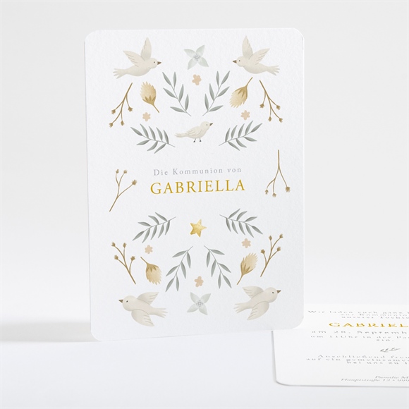 Einladung Kommunion Wahrhaftigkeit - Gold ref.N28136