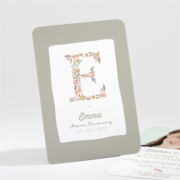 Einladungskarte Firmung Blumige Freude ref.N211570