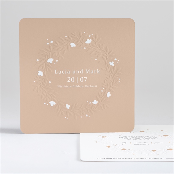 Einladung Hochzeitsjubiläum Reliefkarte - 50 Jahre ref.N351190
