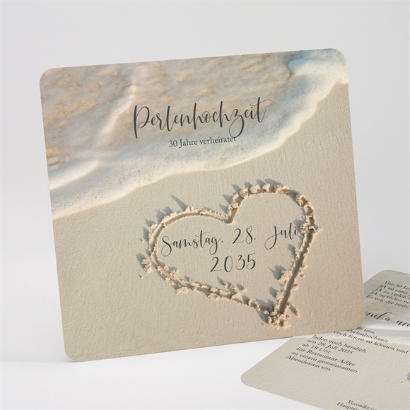 Einladung Hochzeitsjubiläum Spuren im Sand ref.N311285