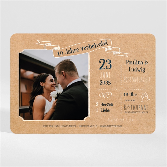 Einladung Hochzeitsjubiläum Vintage-Freude ref.N110231