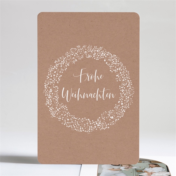 Weihnachtskarte Schleierkrautkranz ref.N241249