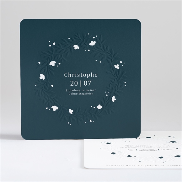 Geburtstagseinladung Elegante Blätterwelt ref.N35169