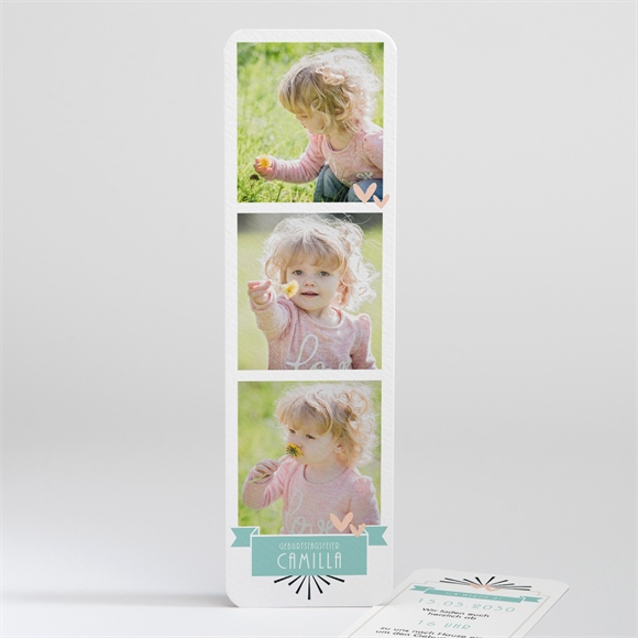 Geburtstagseinladung Foto-Streifen ref.N201103