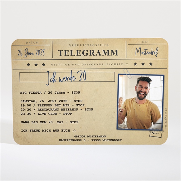 Geburtstagseinladung Geburtstagstelegramm ref.N110224