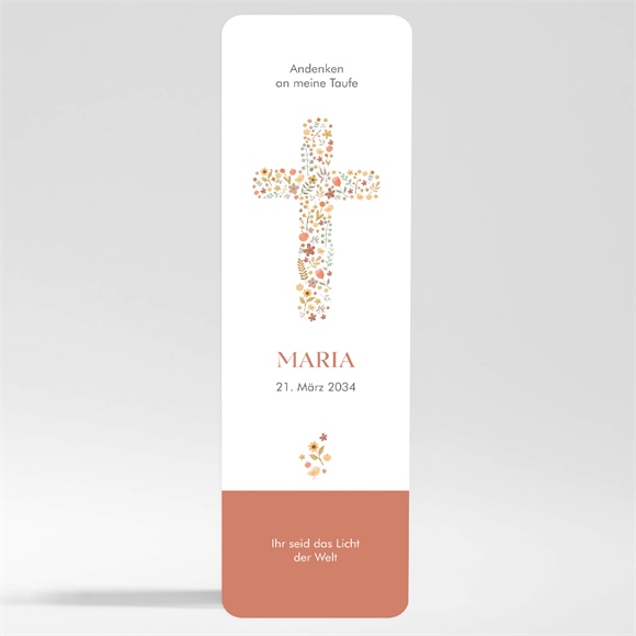 Andenken Taufe Blumenmosaik - Magnet ref.N200584