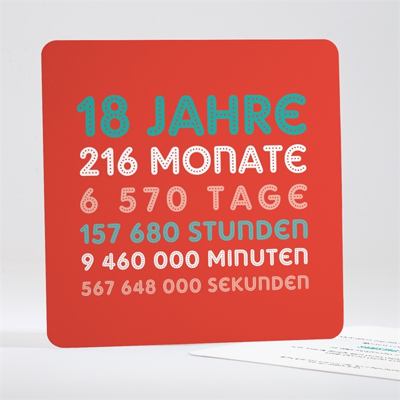 Geburtstagseinladung Countdown 18 Jahre ref.N351612