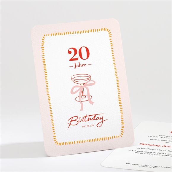 Geburtstagseinladung Champagner 20 Jahre ref.N211707