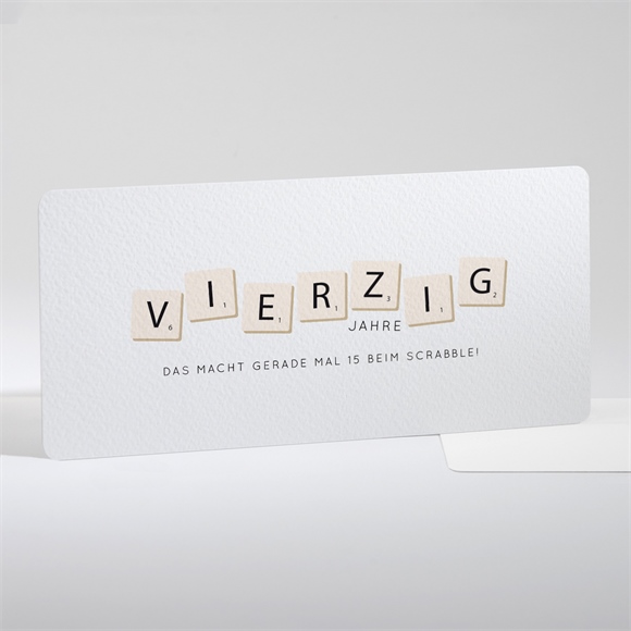 Geburtstagseinladung Scrabble 40 Jahre ref.N131164