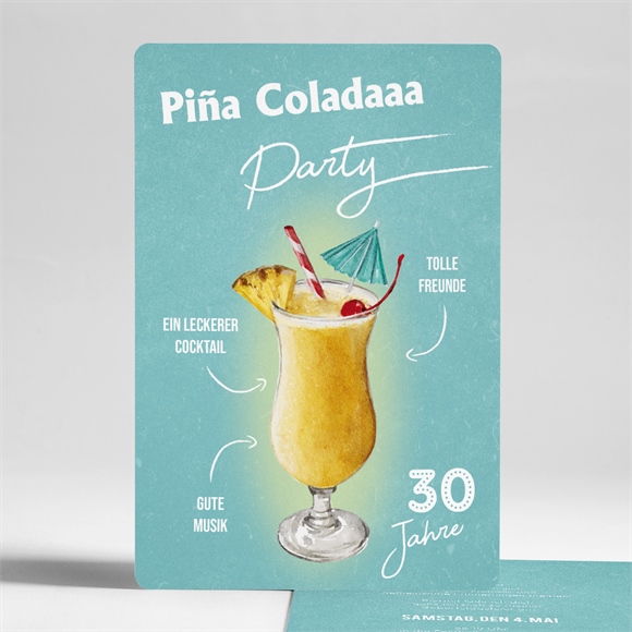 Geburtstagseinladung Pina Colada 30 Jahre ref.N241320