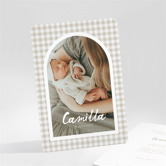 Geburtskarte Karomuster ref.N251166