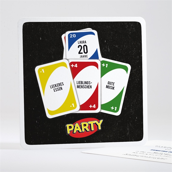 Geburtstagseinladung UNO-Party 20 Jahre ref.N351610