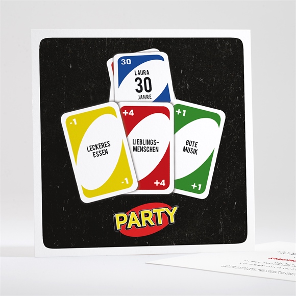Geburtstagseinladung UNO-Party 30 Jahre ref.N351611
