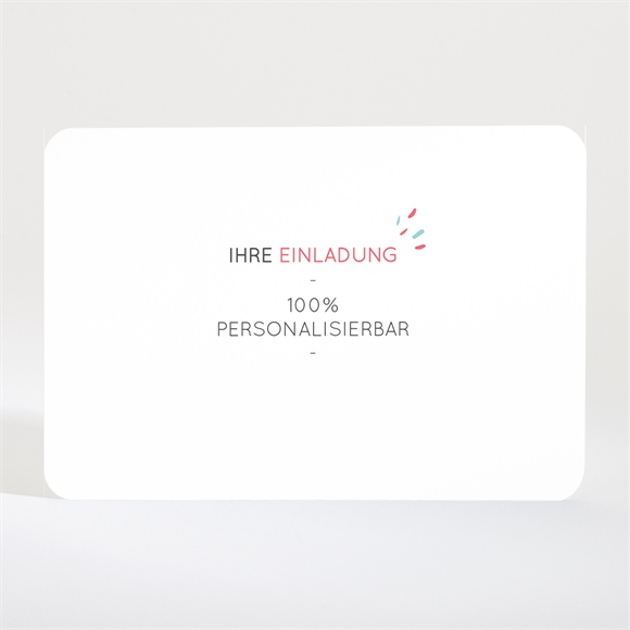 Geburtstagseinladung Blanco - 13,8x9,5cm (N110335) ref.N110335