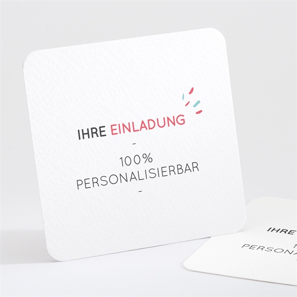 Geburtstagseinladung Blanco - 9,5x9,5cm (N301181) ref.N301181