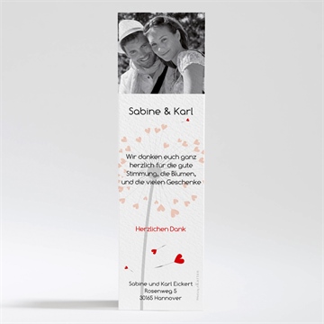 Dankeskarte Hochzeit pusteblume