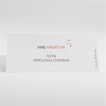 Tischkarte Hochzeit blanco - 9,5x4,2cm (n44084) - vue 2