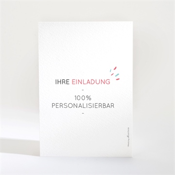 Hochzeitseinladung blanco - 9,5x13,8cm (n21169) - Vue 2