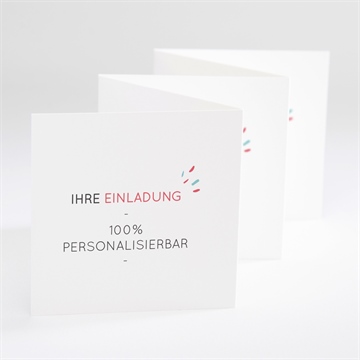 Hochzeitseinladung blanco - 7,5x7,5cm (n80012)