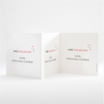 Hochzeitseinladung blanco - 10x10cm (n81002) - Vue 2