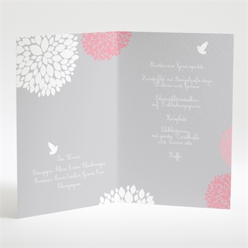 Menükarte Taufe vogelflug mädchen - Vue 2