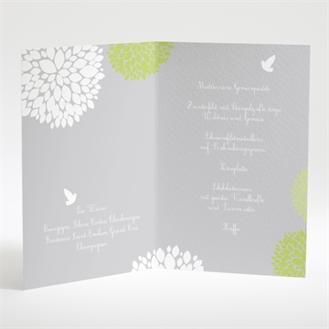 Menükarte Taufe fliegende tauben - Vue 2