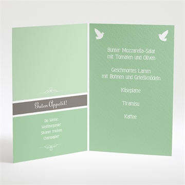 Menükarte Taufe grünes patchwork - Vue 2