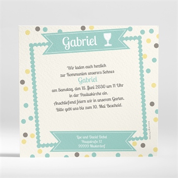 Einladung Kommunion kommunionskonfetti - Vue 2