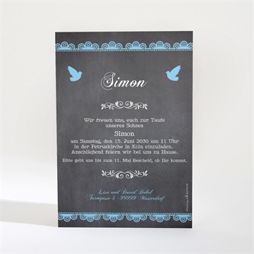 Einladung Taufe vintage spitze - Vue 2